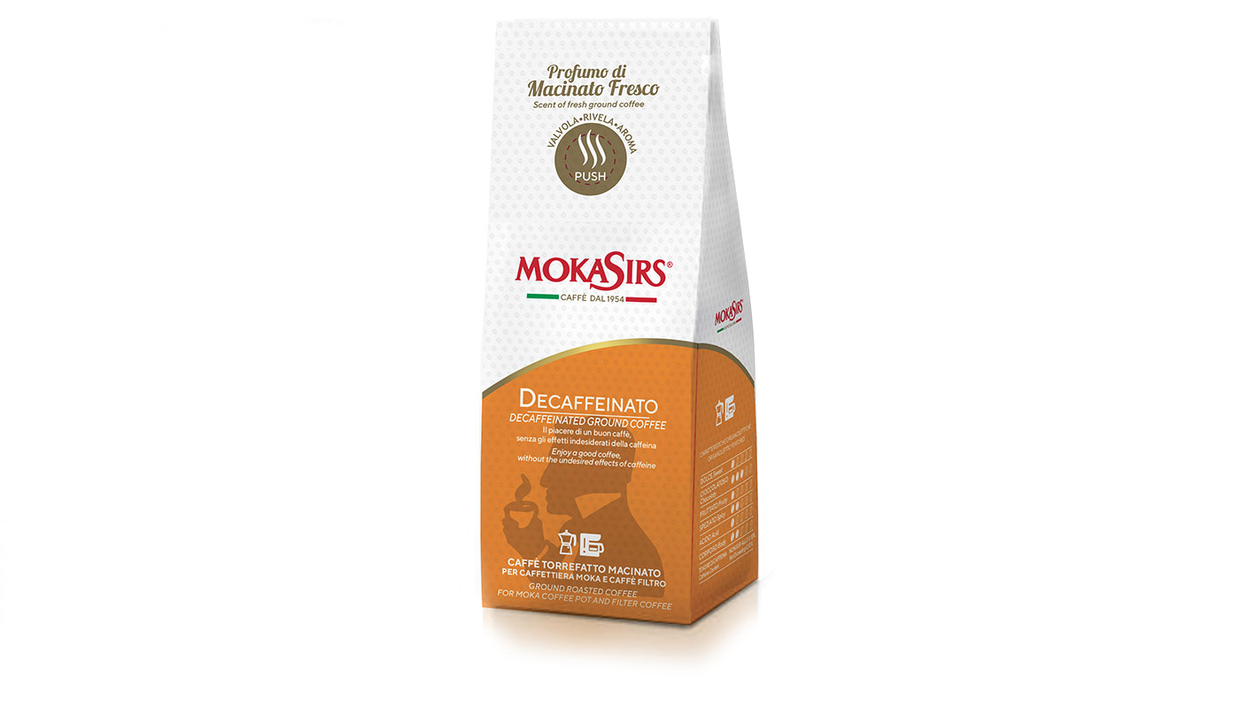 GROUND COFFEE  Mokasirs DECAFFEINATO