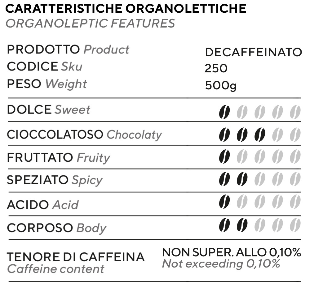 COFFEE BEANS DECAFFEINATED MOKASIRS